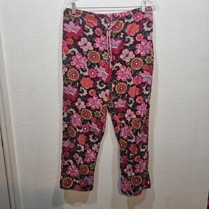 Vera Bradley Retro 70s Style Floral Pants Women's Size Small